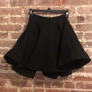 BRAND NEW Crepe Woven Black Flare Mini Skirt